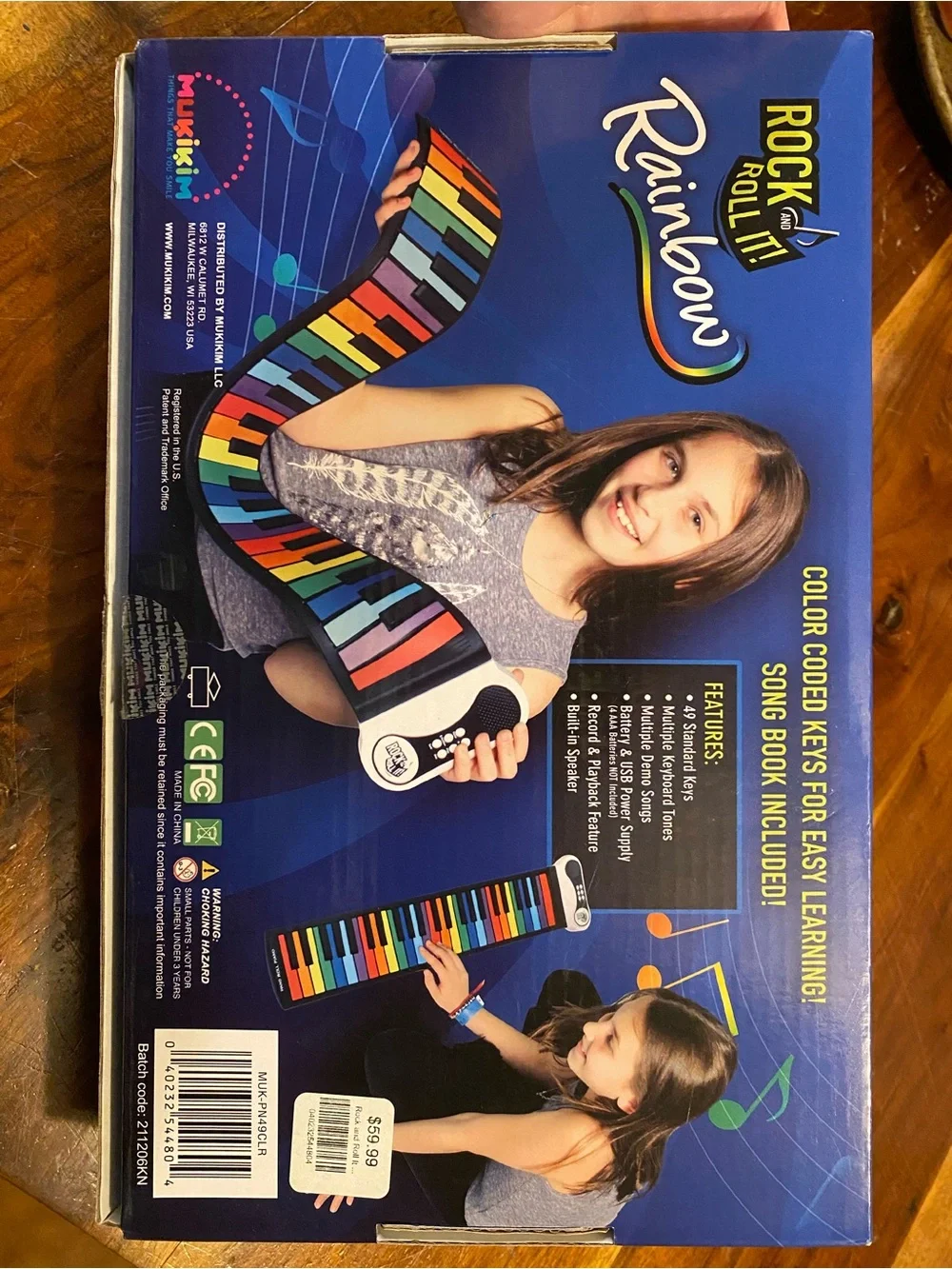Rainbow Flexible Roll-Up Piano - Colorful Kids Keyboard